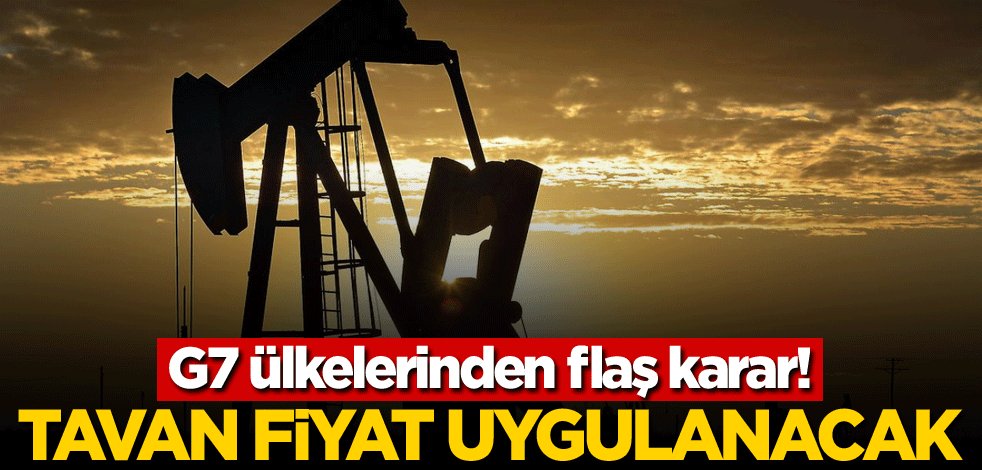 G7 ülkelerinden flaş karar! Tavan fiyat uygulanacak