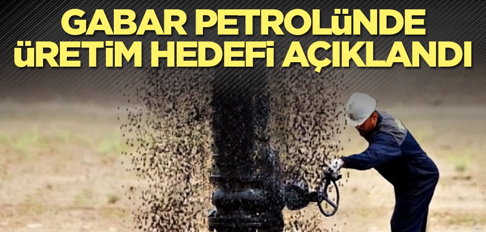 Gabar petrolünde üretim hedefi açıklandı
