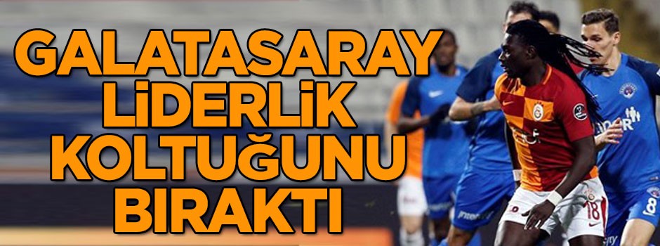 Galatasaray liderlik koltuğunu bıraktı