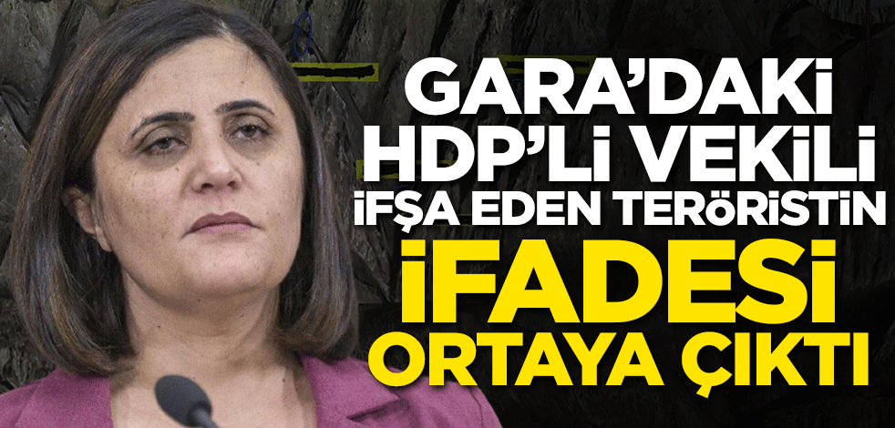 Gara'daki HDP'li vekili ifşa eden teröristin ifadesi ortaya çıktı