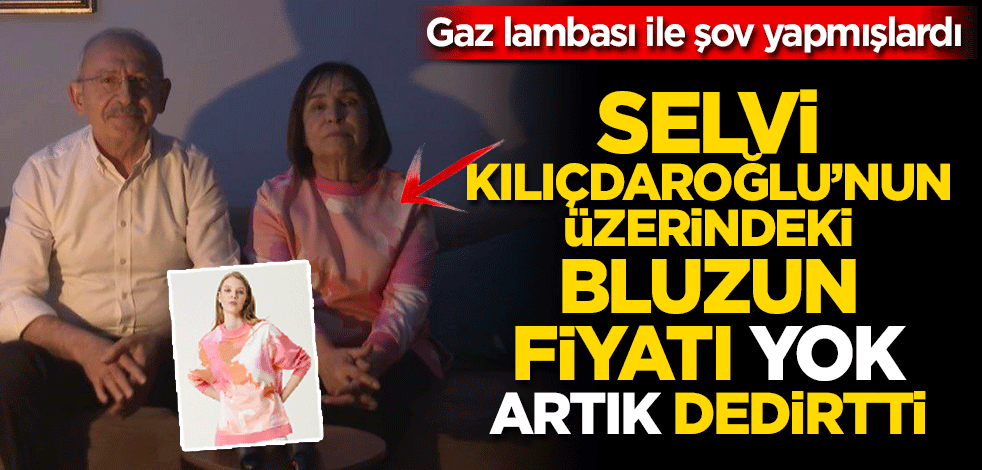 Gaz lambası ile açıklama yaptılar! Selvi Kılıçdaroğlu’nun üzerindeki sweetshirtün fiyatı olay oldu