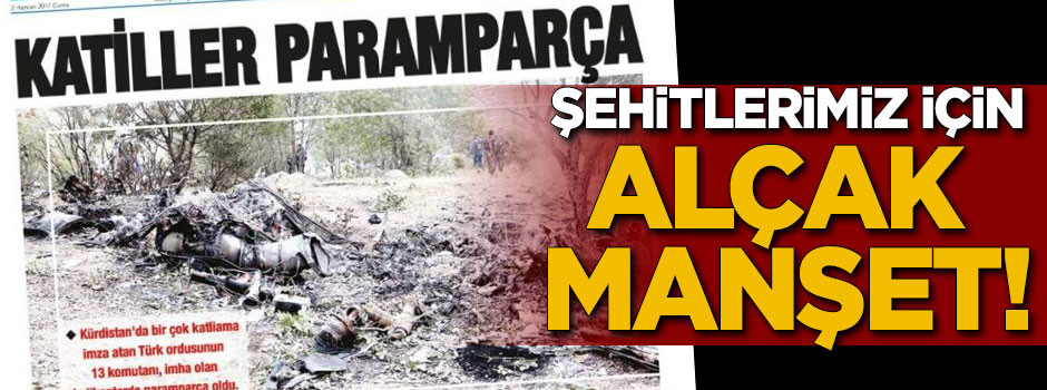 Gazete paçavrasından düşen helikopter için skandal manşet!