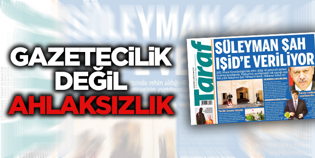 Gazetecilik değil tam ahlaksızlık