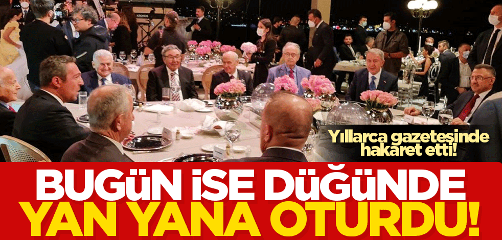 Gazetesinde Binali Yıldırım'a hakaret ettirmişti! Aydın Doğan, Yıldırım ile düğünde yanyana oturdu