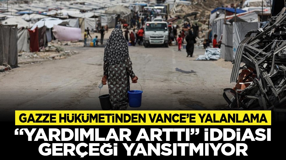 Gazze hükümetinden Vance’e yalanlama: “Yardımlar arttı” iddiası gerçeği yansıtmıyor