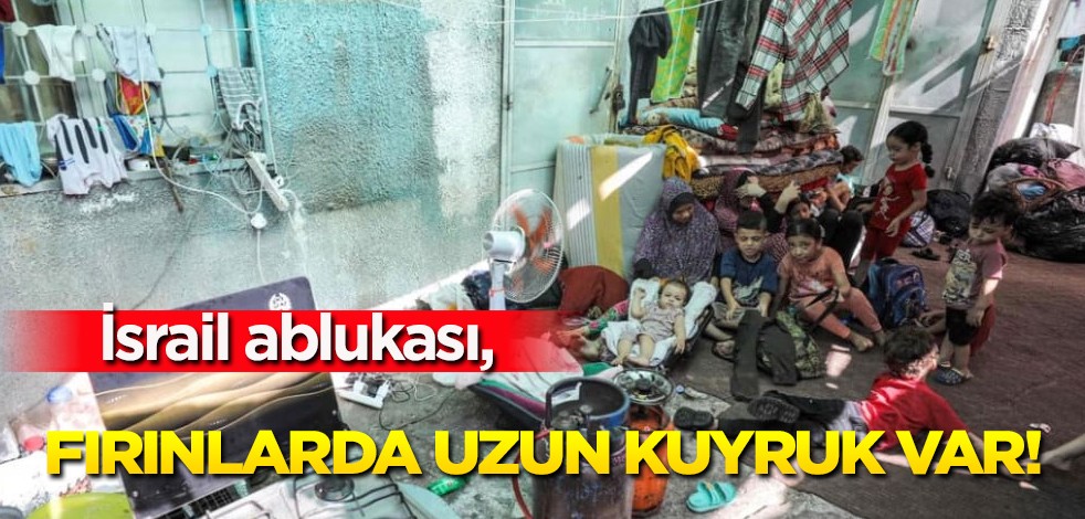 Gazze'de Filistinliler zorlu şartlarla karşı karşıya! Müslümanlar fırın ve su deposunun önünde kuyruk oluşturdu!