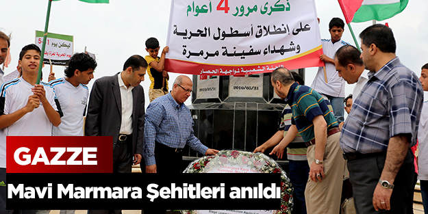 Gazze'de Mavi Marmara Şehitlerine anma...