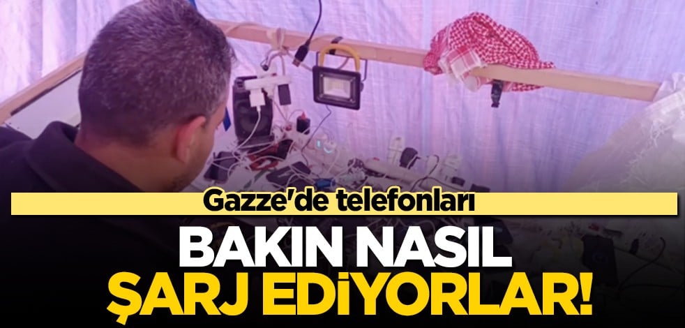 Gazze'de telefonları, enerji depolayan pilleri güneş enerjisiyle şarj ediyorlar! Şok eden çok büyük derin çatlak