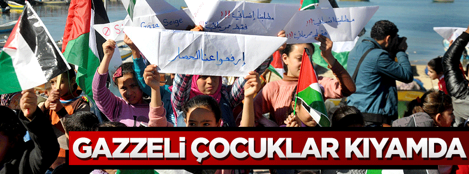 Gazzeli çocuklardan liman gösterisi