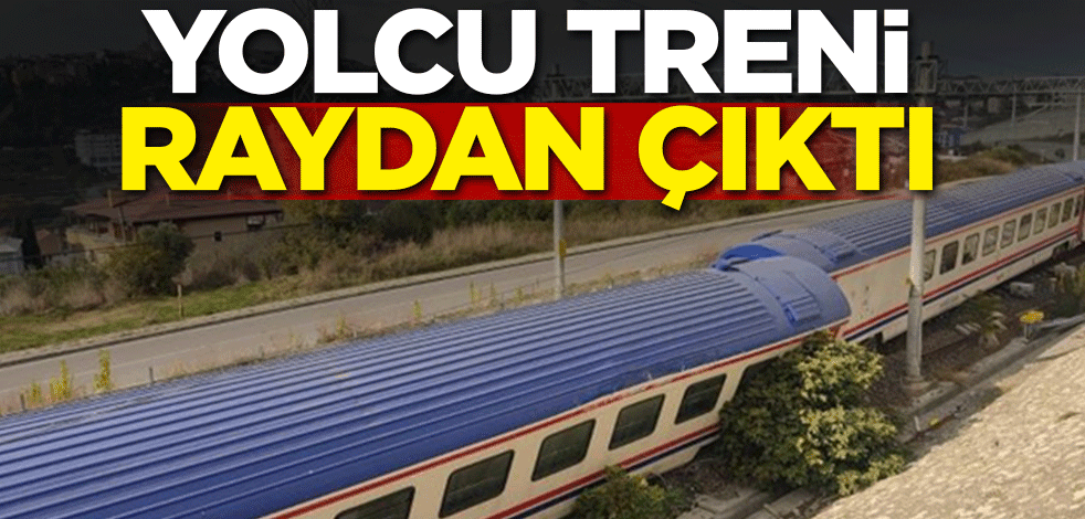 Gebze'de yolcu treni raydan çıktı!