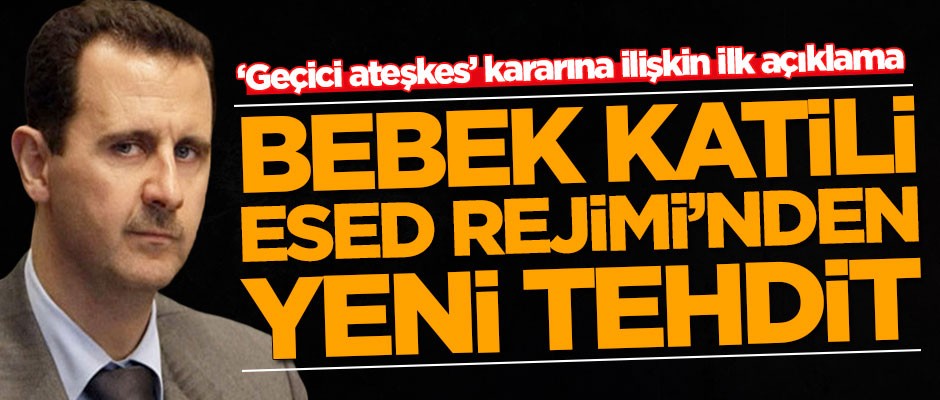 ‘Geçici ateşkes’ kararına ilişkin Esed rejiminden ilk açıklama