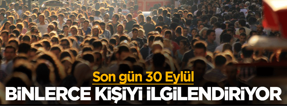 Gelir testi için son gün 30 Eylül