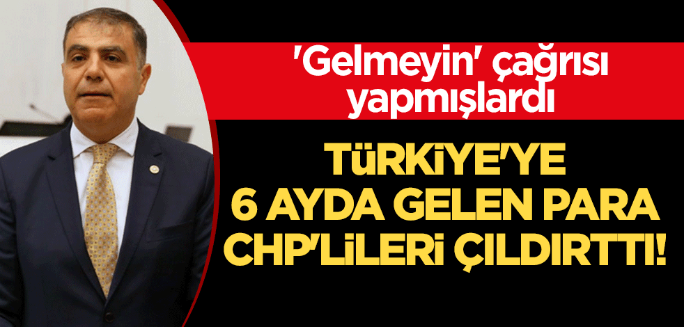 'Gelmeyin' çağrısı yapmışlardı... Türkiye'ye 6 ayda gelen para CHP'lileri çıldırttı!