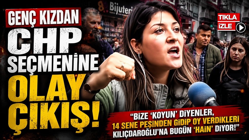 Genç kızdan CHP seçmenine olay çıkış