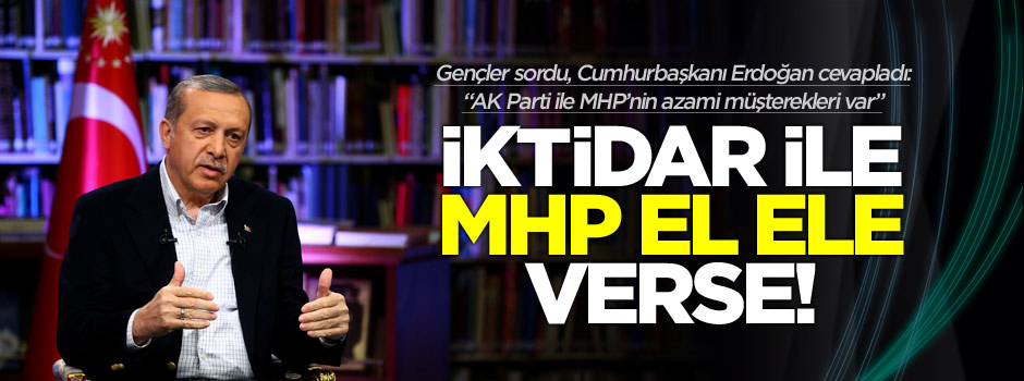 Gençler soruyor, Cumhurbaşkanı Erdoğan yanıtlıyor