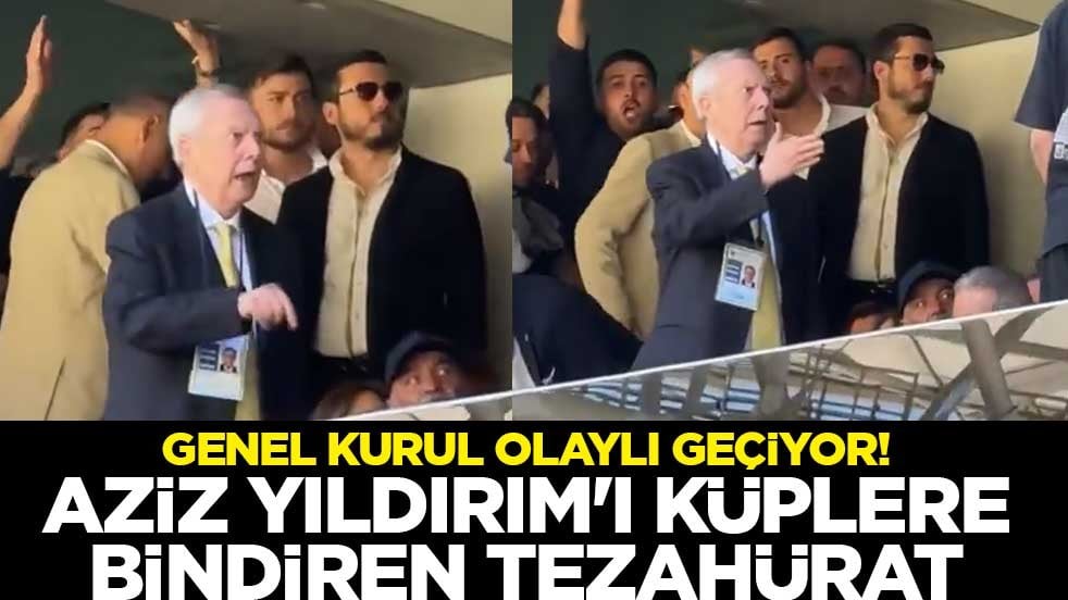 Genel Kurul olaylı geçiyor! Aziz Yıldırım'ı küplere bindiren tezahürat