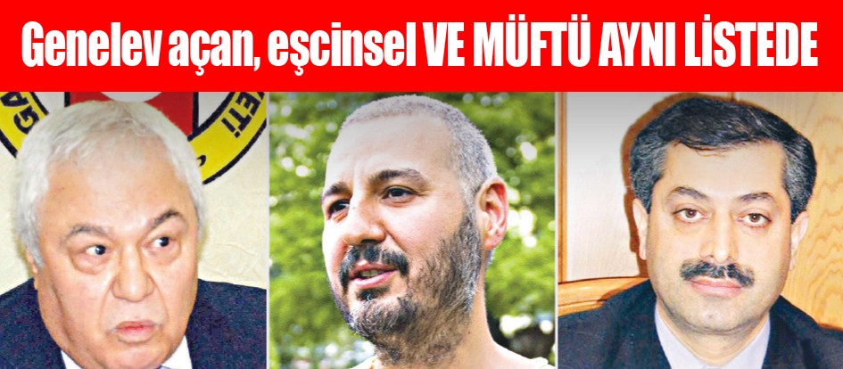 Genelev açan, eşcinsel ve müftü aynı listede