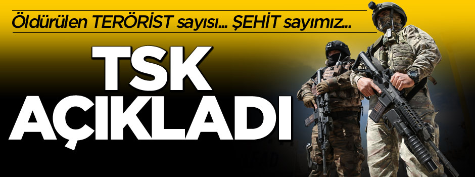 Genelkurmay açıkladı: 3 bin 953 terörist öldürüldü