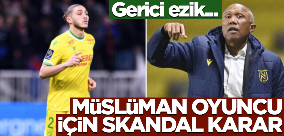 Gerici ezik... Beceriksiz teknik direktörden Müslüman futbolcu için skandal karar