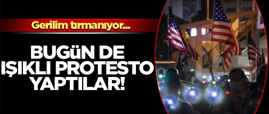 Gerilim tırmanıyor... Bugün de ışıklı protesto yaptılar