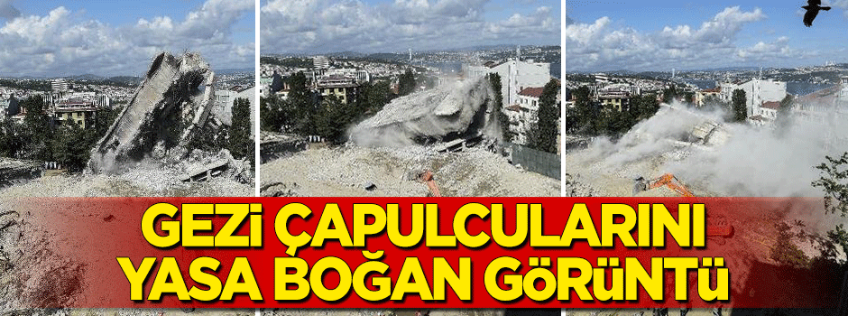Gezi çapulcularını yasa boğan görüntü