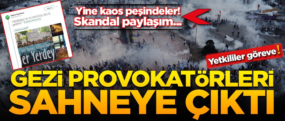 Gezi provokatörleri yine sahnede! Skandal paylaşım...