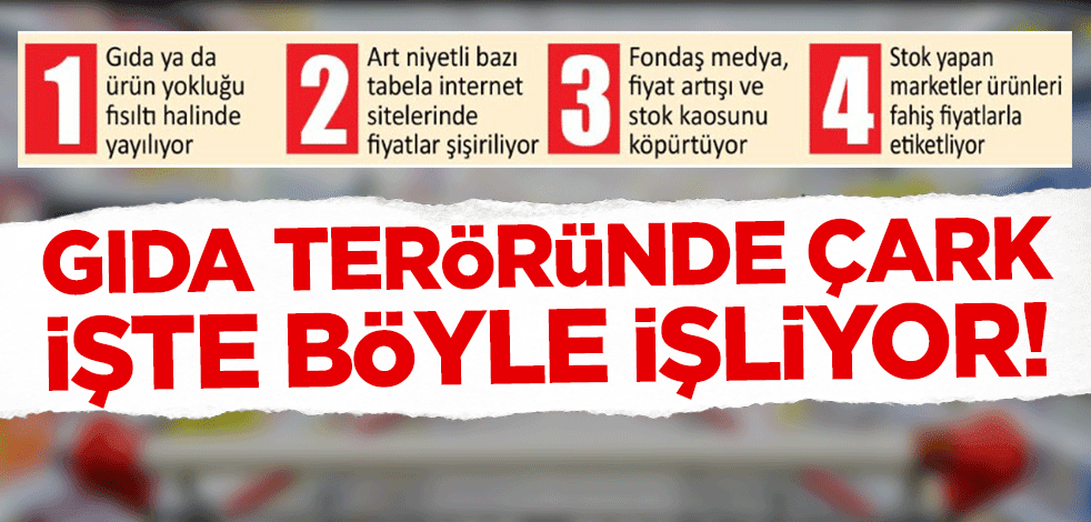 Gıda teröründe çark işte böyle işliyor!