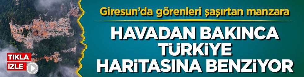 Giresun’da görenleri şaşırtan manzara! Havadan bakınca Türkiye haritasına benziyor