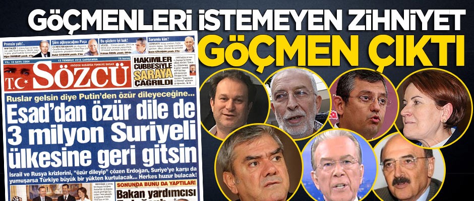 Göçmenleri istemeyen zihniyet, göçmen çıktı!