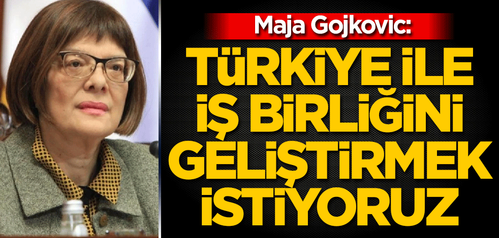 Gojkovic: Türkiye ile iş birliğini geliştirmek istiyoruz