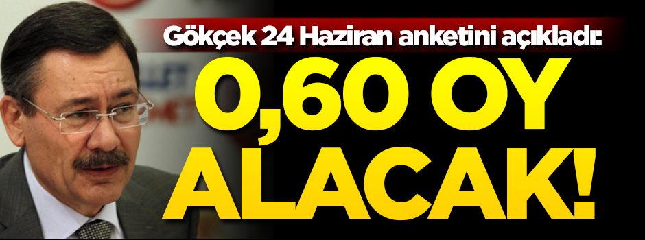 Gökçek Ankara için yapılan anketi açıkladı