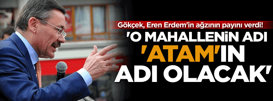 Gökçek, Eren Erdem'e cevabını verdi