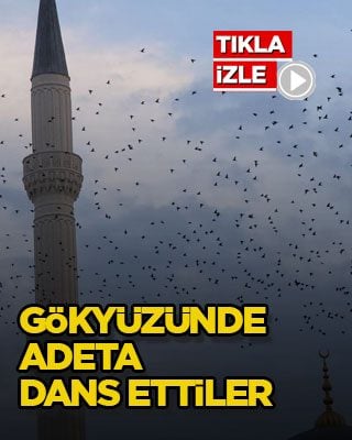 Gökyüzünde adeta dans ettiler