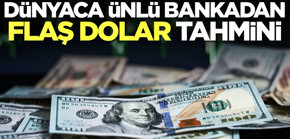 Goldman Sachs'tan olay dolar tahmini