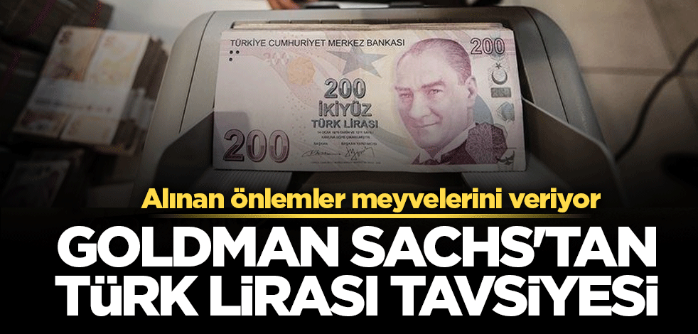 Goldman Sachs'tan Türk Lirası tavsiyesi
