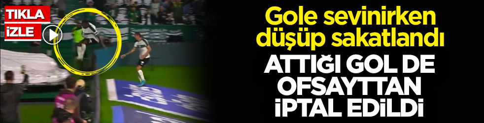 Gole sevinirken düşüp sakatlandı! Attığı gol de ofsayttan iptal edildi