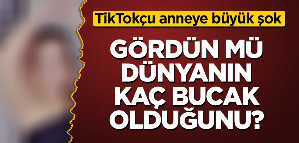 Gördün mü dünyanın kaç bucak olduğunu? TikTokçu anneye büyük şok