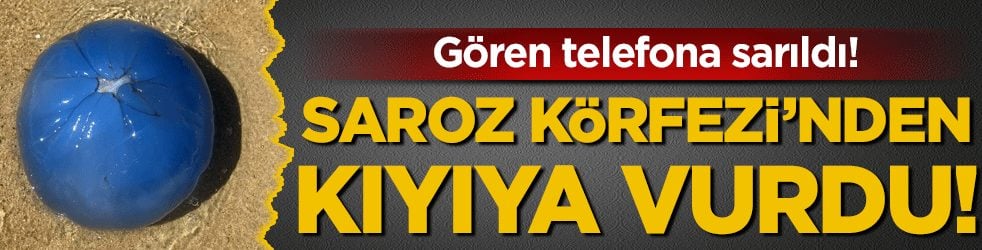 Gören telefona sarıldı: Saroz Körfezi'nden kıyıya vurdu!
