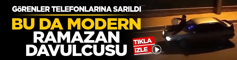 Görenler telefonlarına sarıldı: Bu da modern Ramazan davulcusu