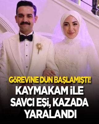Görevine dün başlamıştı! Kaymakam ile savcı eşi, zincirleme kazada yaralandı