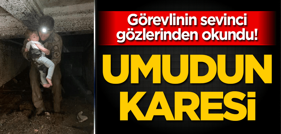 Görevlinin sevinci gözlerinden okundu! Umudun karesi