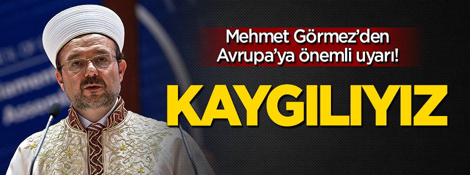 Görmez'den Avrupa'ya önemli uyarı: Kaygılıyız