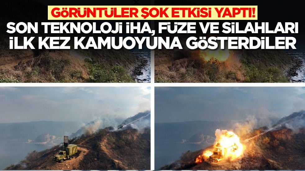 Görüntüler şok etkisi yaptı: Son teknoloji İHA, füze ve silahları ilk kez kamuoyuna gösterdiler