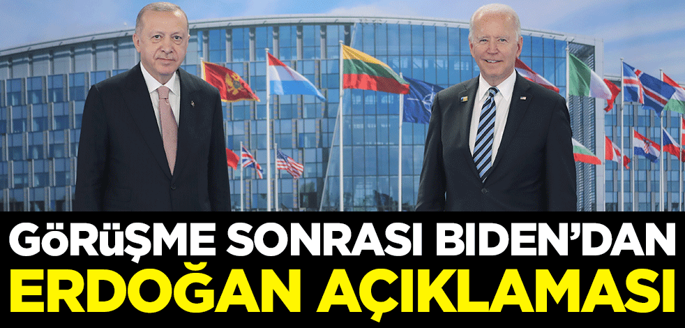 Görüşme sonrası ABD Başkanı Biden'dan Erdoğan açıklaması