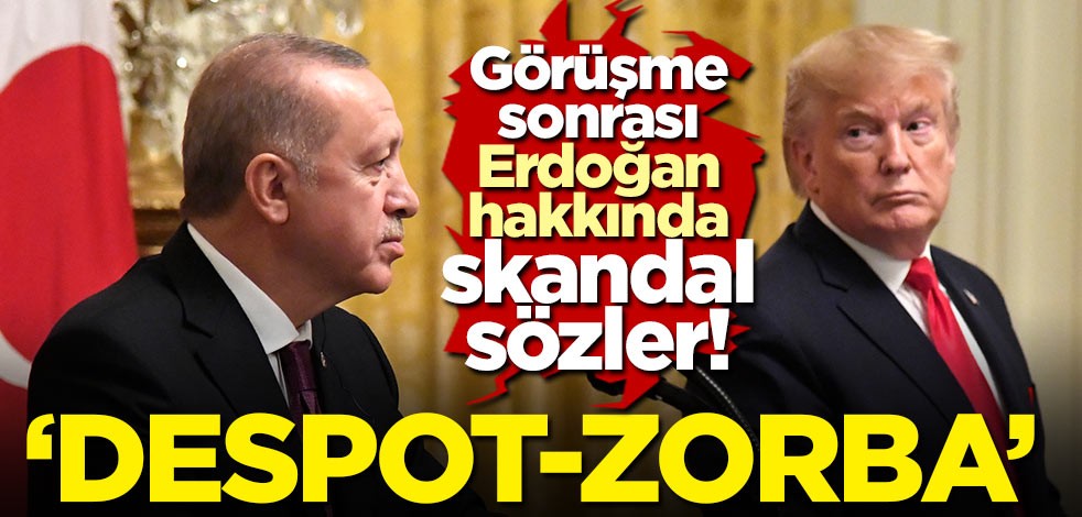 Görüşme sonrası Erdoğan hakkında skandal sözler! 'Despot-zorba'