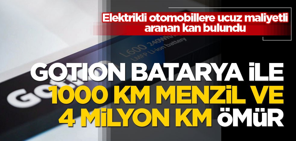 Gotion batarya ile 1000 km menzil ve 4 milyon km ömür