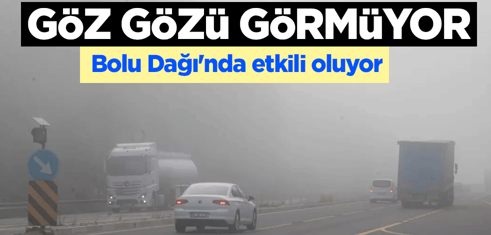 Göz gözü görmüyor! Bolu Dağı'nı sis kapladı