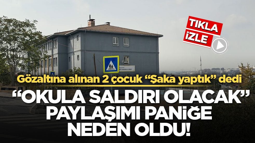 Gözaltına alınan 2 çocuk “Şaka yaptık” dedi! “Okula saldırı olacak” paylaşımı paniğe neden oldu!