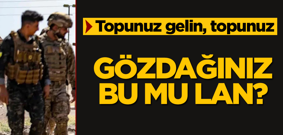 Gözdağınız bu mu? Topunuz gelin, topunuz