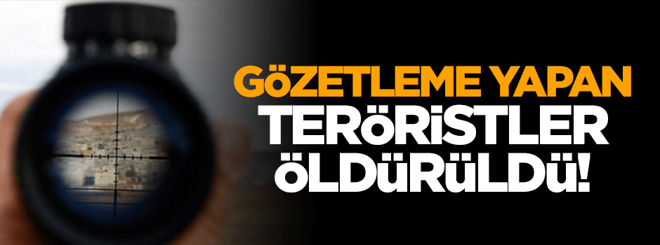 Gözetleme yapan teröristler öldürüldü